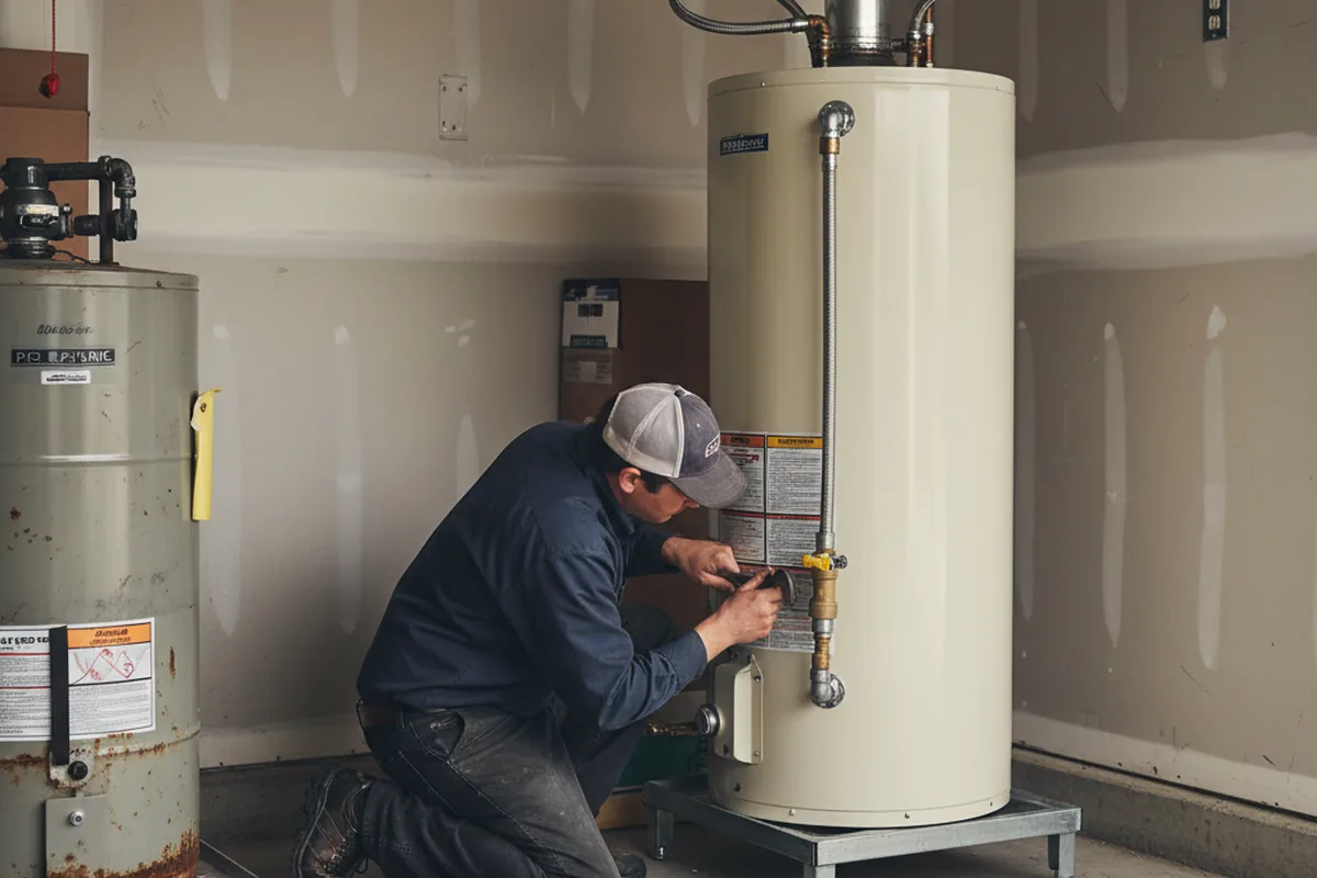 Water heater and shutoff valve replacement in North Andover